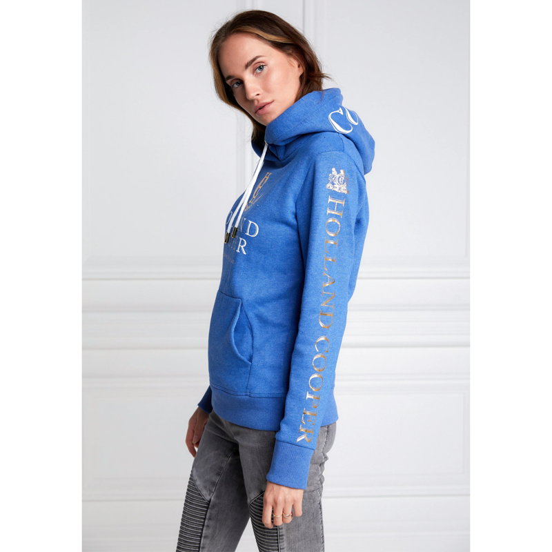 Holland Cooper HC Heritage Hoodie - Deep Cobalt Marl-2